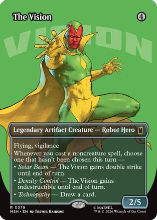 The Vision (Borderless) (MSH-379) - Marvel Super Heroes Foil - Card Brawlers