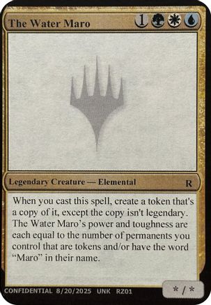 The Water Maro (UNK-) - Un-Known Event Playtest Cards - Card Brawlers