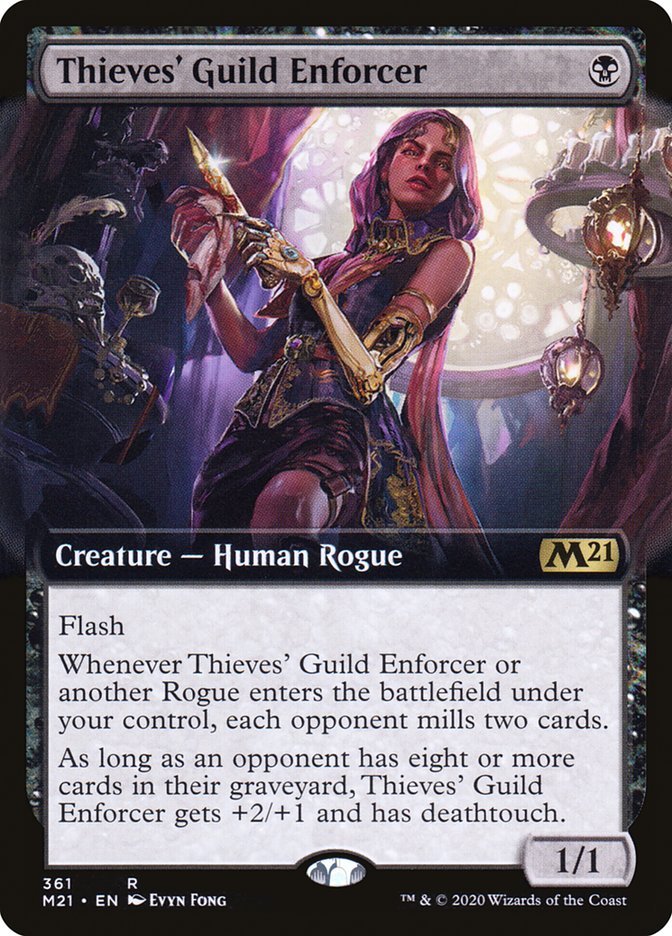 Thieves' Guild Enforcer (Extended Art) [Core Set 2021] - Card Brawlers