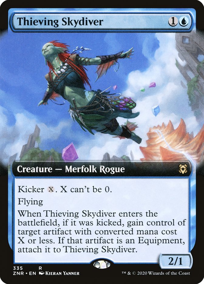Thieving Skydiver (Extended Art) [Zendikar Rising] - Card Brawlers