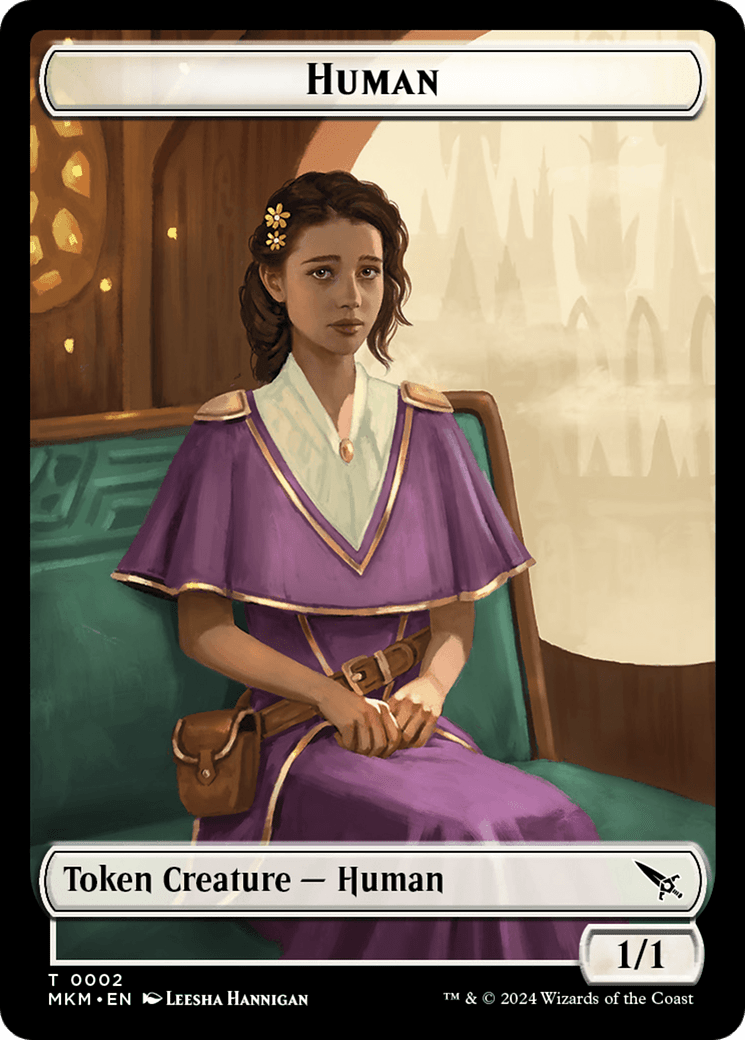 Thopter (0020) // Human Double - Sided Token [Murders at Karlov Manor Tokens] - Card Brawlers