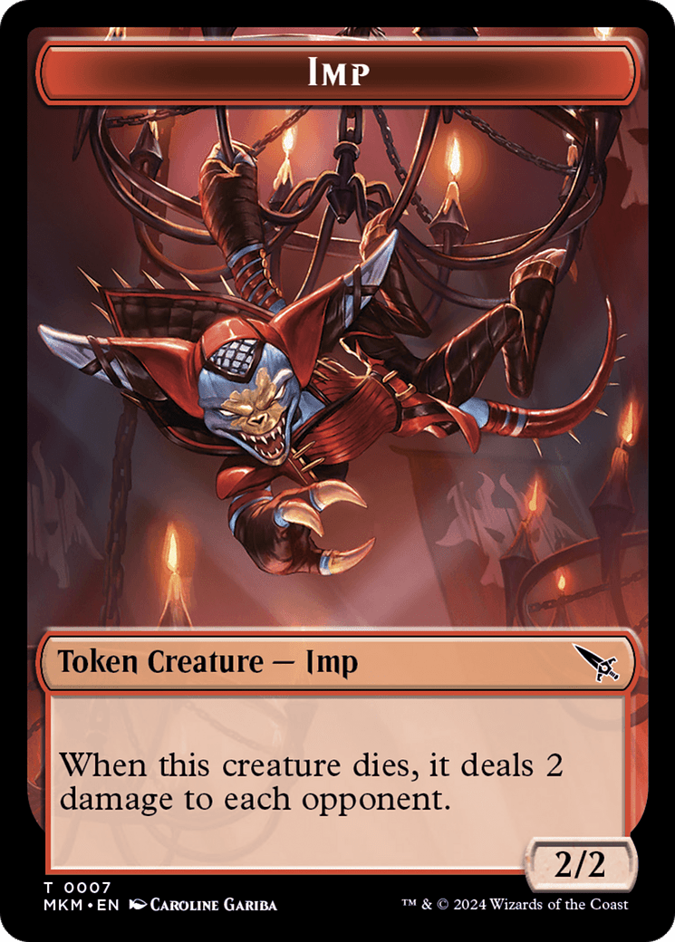 Thopter (0020) // Imp Double - Sided Token [Murders at Karlov Manor Tokens] - Card Brawlers