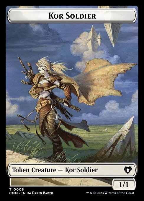 Thopter // Kor Soldier Double - Sided Token [Commander Masters Tokens] - Card Brawlers