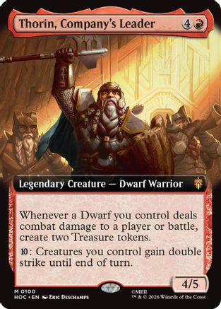 Thorin, Company's Leader (Extended Art) (HOC-100) - The Hobbit: Eternal-Legal - Card Brawlers