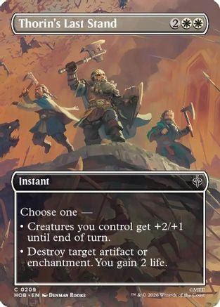 Thorin's Last Stand (Borderless) (HOB-209) - The Hobbit Foil - Card Brawlers