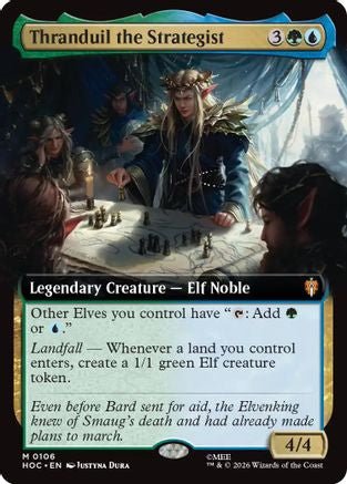 Thranduil the Strategist (Extended Art) (HOC-106) - The Hobbit: Eternal-Legal Foil - Card Brawlers