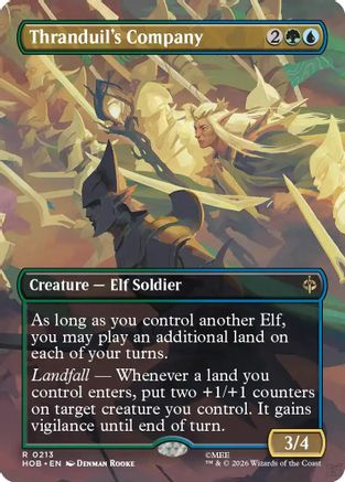 Thranduil's Company (Borderless) (HOB-213) - The Hobbit Foil - Card Brawlers