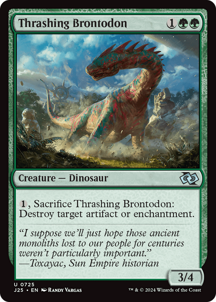 Thrashing Brontodon [Foundations Jumpstart] - Card Brawlers