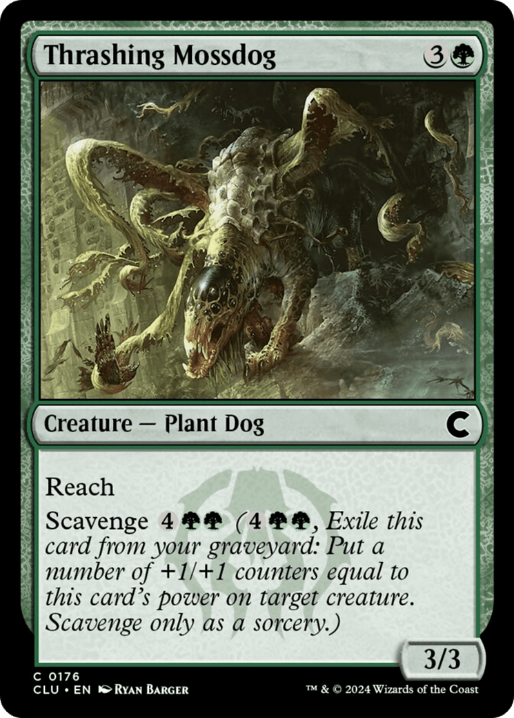 Thrashing Mossdog [Ravnica: Clue Edition] - Card Brawlers