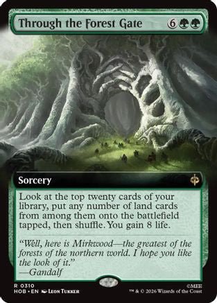 Through the Forest Gate (Extended Art) (HOB-310) - The Hobbit Foil - Card Brawlers