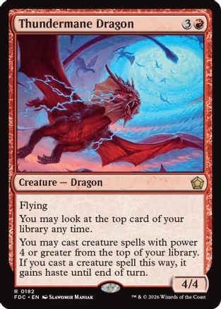 Thundermane Dragon (FDC-182) - Commander: Foundations - Card Brawlers