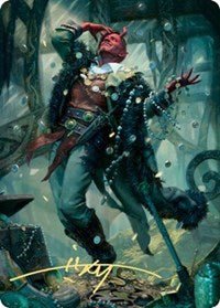 Tibalt, Cosmic Impostor Art Card (Gold - Stamped Signature) [Kaldheim Art Series] - Card Brawlers