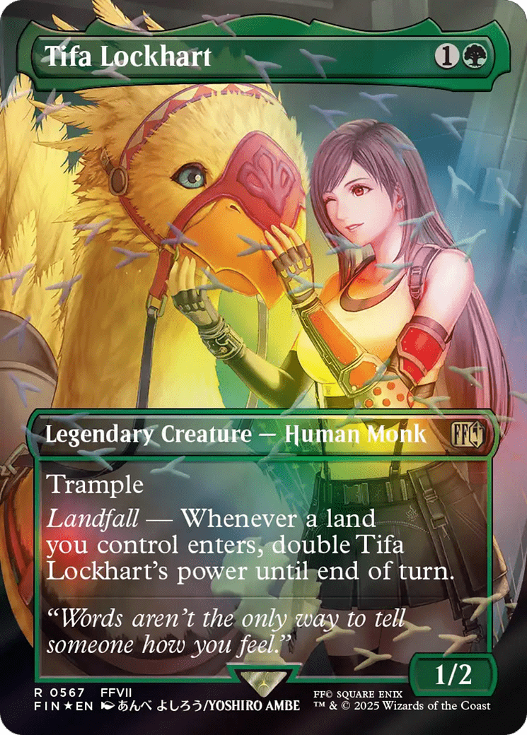Tifa Lockhart (Borderless) (Chocobo Track Foil) [FINAL FANTASY] - Card Brawlers