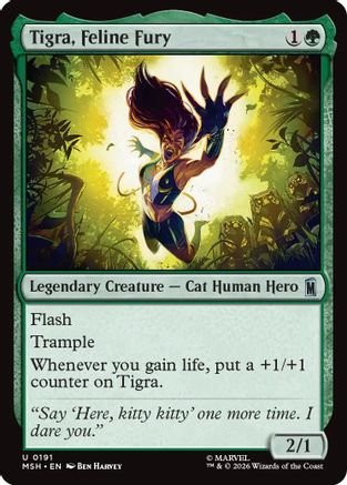Tigra, Feline Fury (MSH-191) - Marvel Super Heroes Foil - Card Brawlers
