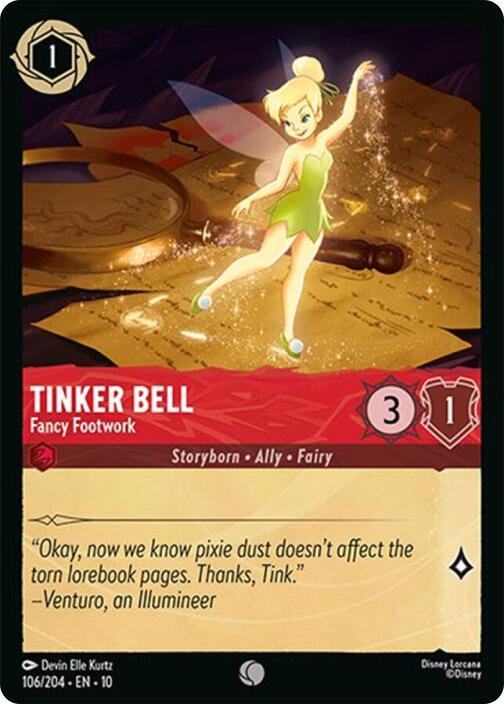 Tinker Bell - Fancy Footwork (106/204) [Whispers in the Well] - Card Brawlers