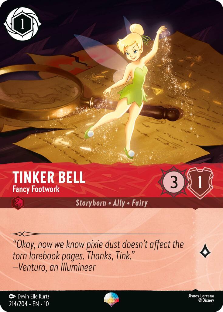 Tinker Bell - Fancy Footwork (Epic) (214/204) [Whispers in the Well] - Card Brawlers