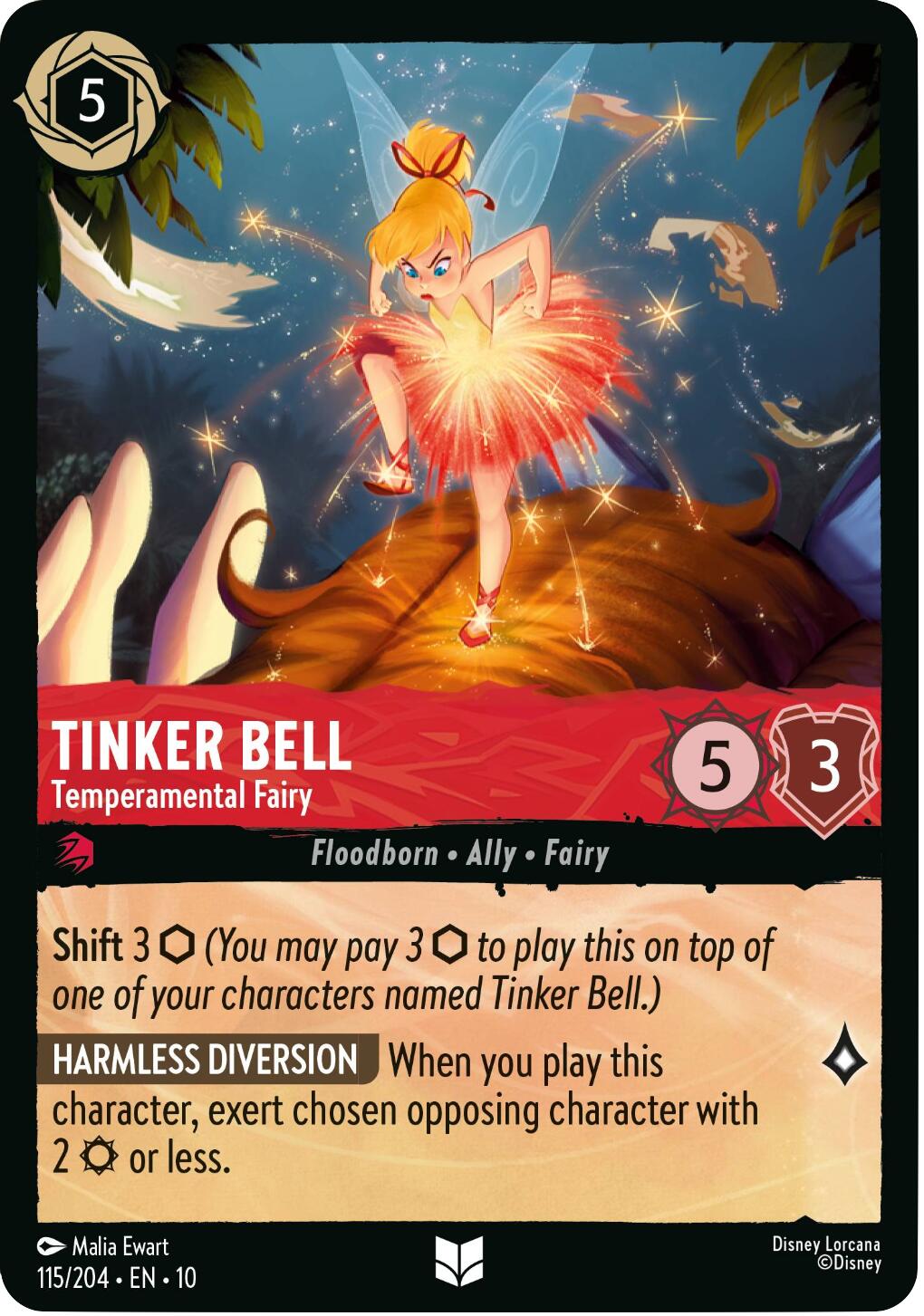 Tinker Bell - Temperamental Fairy (115/204) [Whispers in the Well] - Card Brawlers