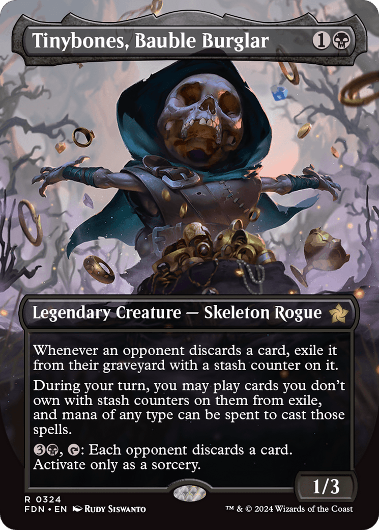 Tinybones, Bauble Burglar (Borderless) [Foundations] - Card Brawlers