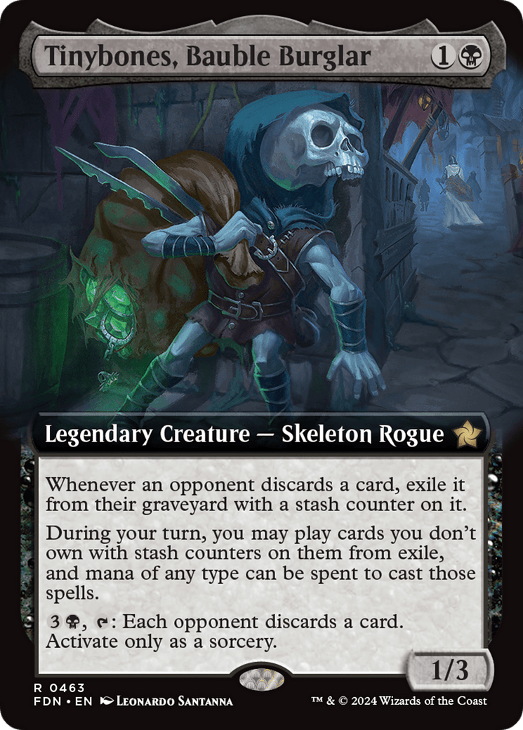 Tinybones, Bauble Burglar (Extended Art) [Foundations] - Card Brawlers