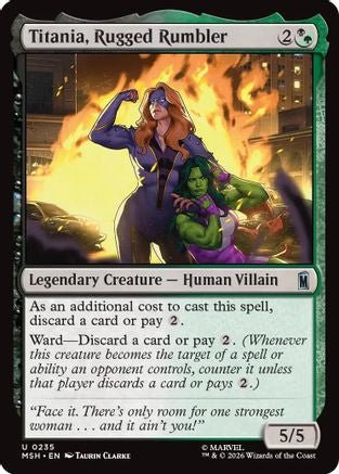 Titania, Rugged Rumbler (MSH-235) - Marvel Super Heroes Foil - Card Brawlers