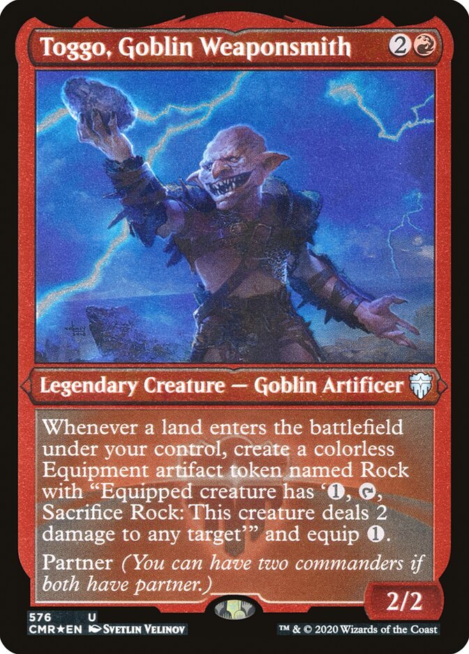 Toggo, Goblin Weaponsmith (Etched) [Commander Legends] - Card Brawlers