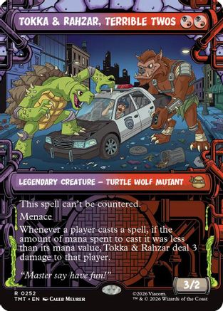 Tokka & Rahzar, Terrible Twos (Showcase) (TMT-252) - Teenage Mutant Ninja Turtles - Card Brawlers