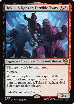 Tokka & Rahzar, Terrible Twos (TMT-171) - Teenage Mutant Ninja Turtles Foil - Card Brawlers