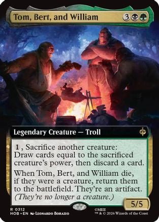 Tom, Bert, and William (Extended Art) (HOB-312) - The Hobbit - Card Brawlers
