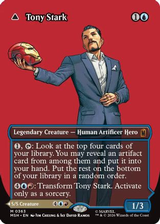 Tony Stark (Borderless) (0363) (MSH-363) - Marvel Super Heroes Foil - Card Brawlers