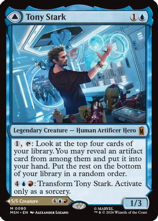 Tony Stark (MSH-080) - Marvel Super Heroes - Card Brawlers
