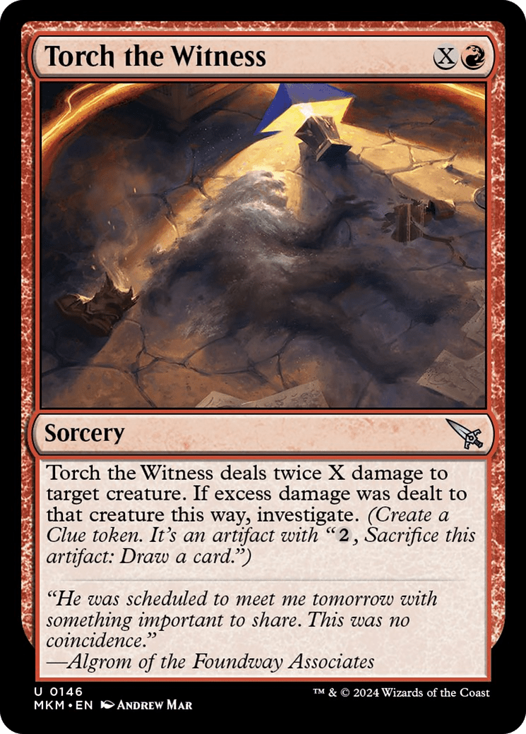 Torch the Witness (Blue) [Murders at Karlov Manor] - Card Brawlers