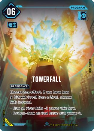 Towerfall (IO) (B167) - Welcome to Night City Beta Foil - Card Brawlers