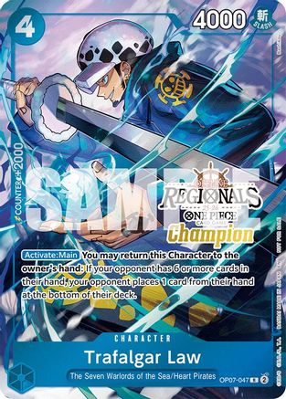 Trafalgar Law (Offline Regional Champion Card Set 2025 Vol.2) (OP07-047) - One Piece Promotion Cards Foil - Card Brawlers