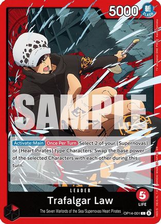 Trafalgar Law - OP14-001 (OP14-001) - The Azure Sea's Seven - Card Brawlers
