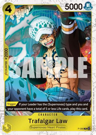 Trafalgar Law - P-088 (Pirate Foil) (P-088) - Premium Booster -The Best- Vol. 2 Foil - Card Brawlers