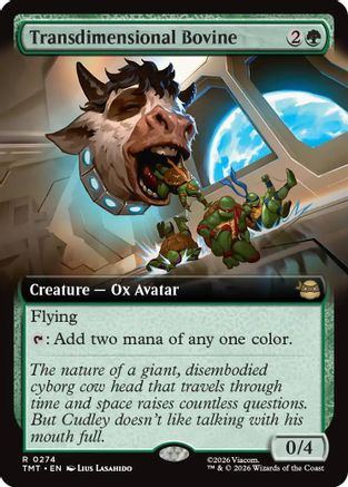 Transdimensional Bovine (Extended Art) (TMT-274) - Teenage Mutant Ninja Turtles Foil - Card Brawlers