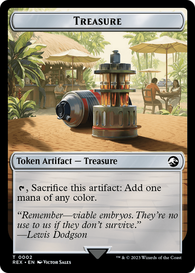 Treasure (0002) // Merfolk Double - Sided Token [Jurassic World Collection Tokens] - Card Brawlers