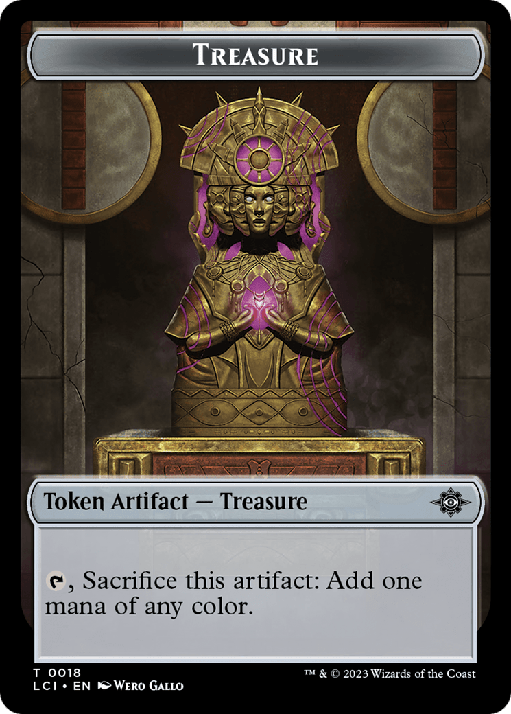 Treasure (0018) // Bat Double - Sided Token [The Lost Caverns of Ixalan Tokens] - Card Brawlers