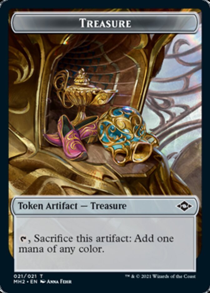 Treasure (21) // Zombie Army Double - Sided Token [Modern Horizons 2 Tokens] - Card Brawlers