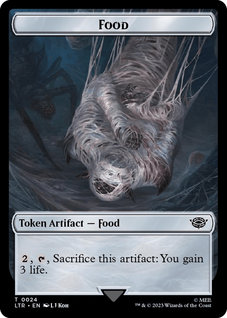 Treasure // Food (0024) Double - Sided Token (Surge Foil) [The Lord of the Rings: Tales of Middle - Earth Tokens] - Card Brawlers