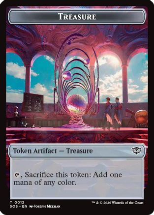 Treasure // Food Double-Sided Token (SOS-12 // 27) - Secrets of Strixhaven Foil - Card Brawlers
