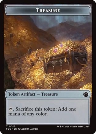 Treasure // The Monarch Double-Sided Token (FDC-16 // 17) - Commander: Foundations - Card Brawlers