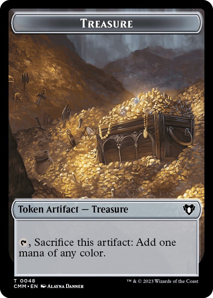 Treasure // Thrull Double - Sided Token [Commander Masters Tokens] - Card Brawlers