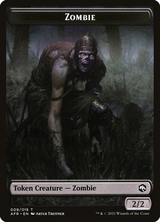 Treasure // Zombie Double - Sided Token [Dungeons & Dragons: Adventures in the Forgotten Realms Tokens] - Card Brawlers