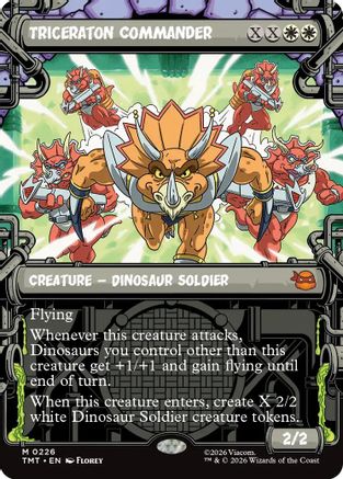 Triceraton Commander (Showcase) (TMT-226) - Teenage Mutant Ninja Turtles Foil - Card Brawlers