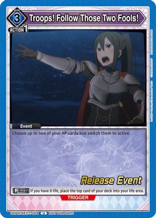 Troops! Follow Those Two Fools! (UEPR/REZ-1-064) - UE24BT ReZERO Starting Life in Another World Release Event Cards - Card Brawlers