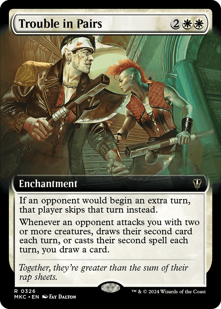 Trouble in Pairs (Extended Art) [Murders at Karlov Manor Commander] - Card Brawlers