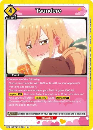 Tsundere (UE21BT/RLY-1-039) - UE21BT The 100 Girlfriends Who Really Really Really Really REALLY Love You - Card Brawlers