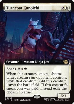 Turncoat Kunoichi (Extended Art) (TMT-260) - Teenage Mutant Ninja Turtles Foil - Card Brawlers