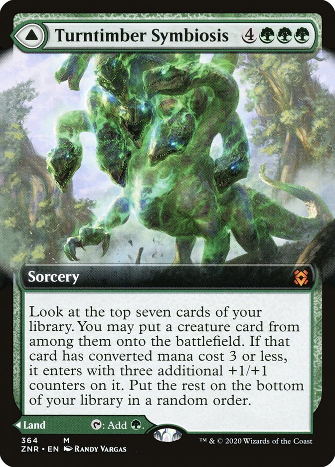 Turntimber Symbiosis // Turntimber, Serpentine Wood (Extended Art) [Zendikar Rising] - Card Brawlers